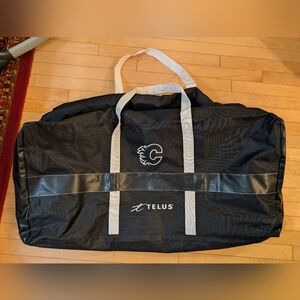 Calgary Flames Black and White Hockey Duffel Bag